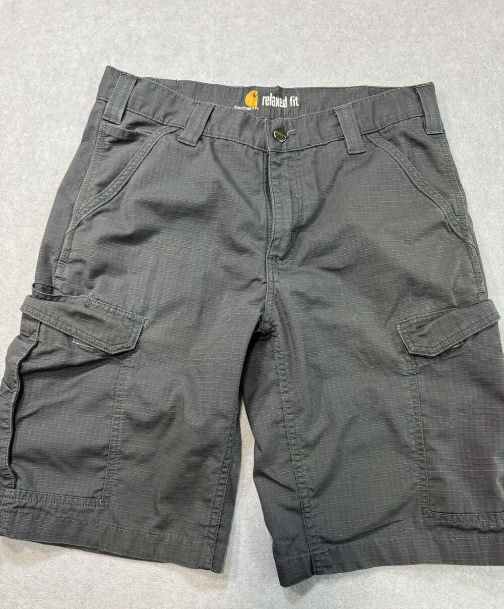Carhartt Relaxed Fit Ripstop Cargo Work Shorts Dark Gray Size 32